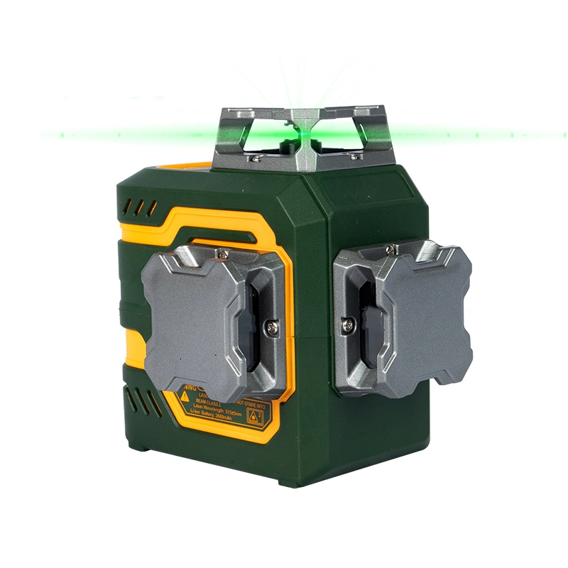 3D-sisäänrakennettu litium-akunvihreä lasertaso
