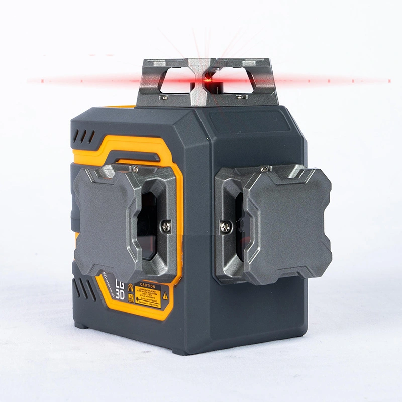 3x360 ° sisäänrakennettu litium-akun punainen lasertaso
